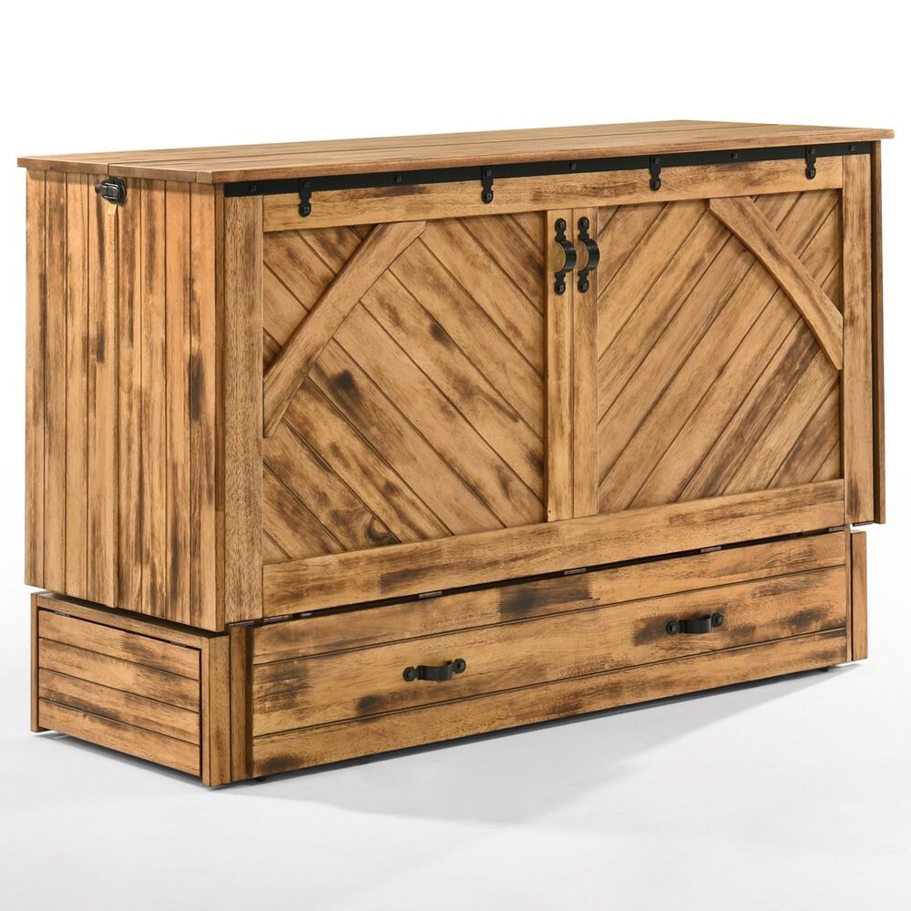 New Day Furniture Ranchero Queen Murphy Cabinet in Bakar with Mattress , , large