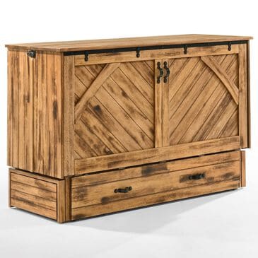 New Day Furniture Ranchero Queen Murphy Cabinet in Bakar with Mattress , , large