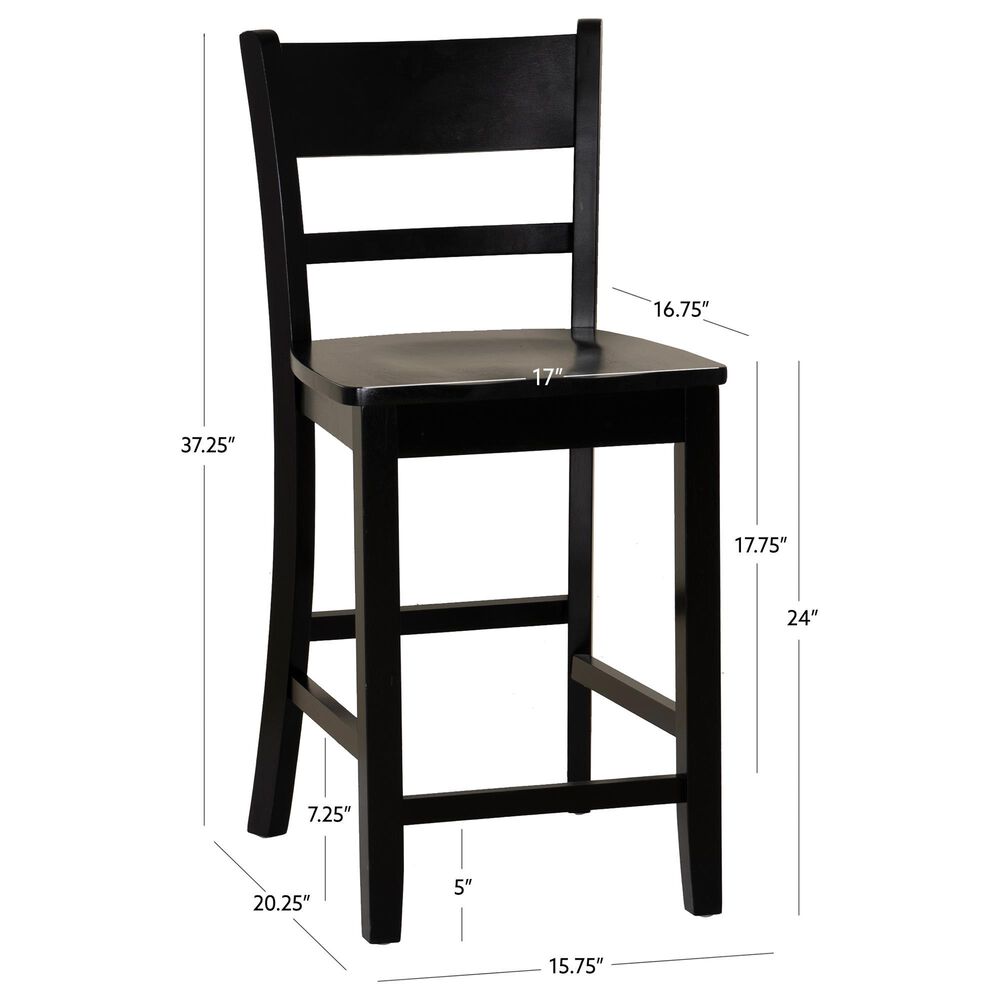 Linon Home Decor Torino Villa Counter Stool in Black, , large