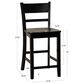Linon Home Decor Torino Villa Counter Stool in Black, , large