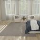 Nourison Courtyard Ivory and Charcoal 7" x 10" Indoor/Outdoor Area Rug, , large