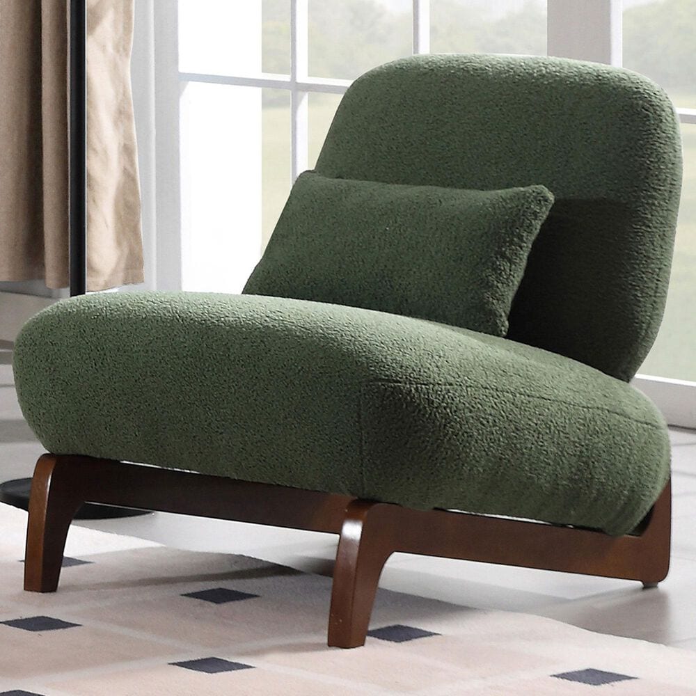 Morden Fort Cloud Boucle Armless Chair in Green (Set of 2), , large