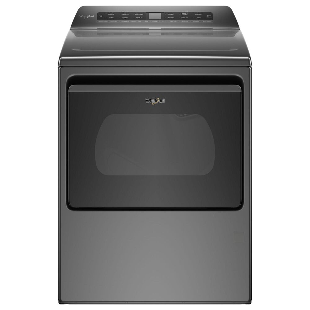 Whirlpool 4.8 Cu. Ft. Top Load Washer and 7.4 Cu. Ft. Gas Dryer Laundry Pair in Chrome Shadow, , large