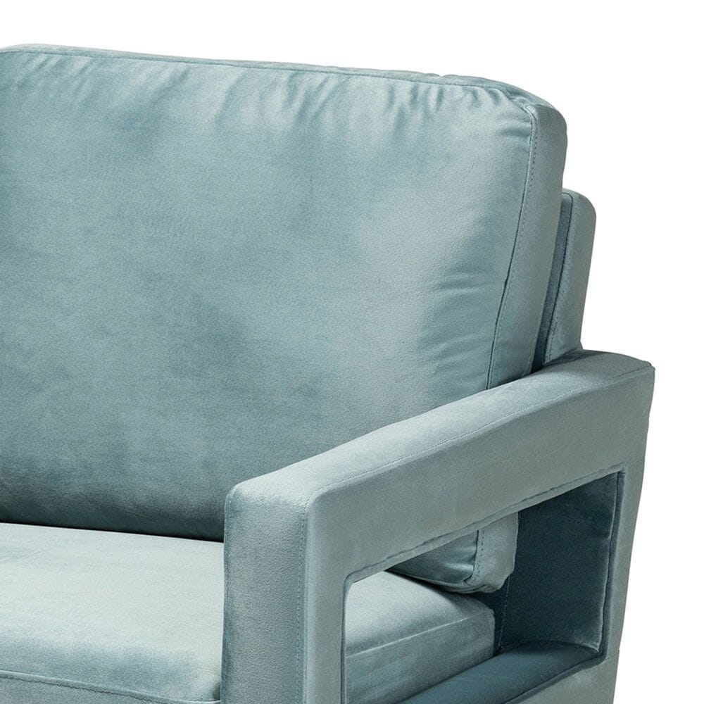 Baxton Studio Leland Arm Chair in Light Blue, , large
