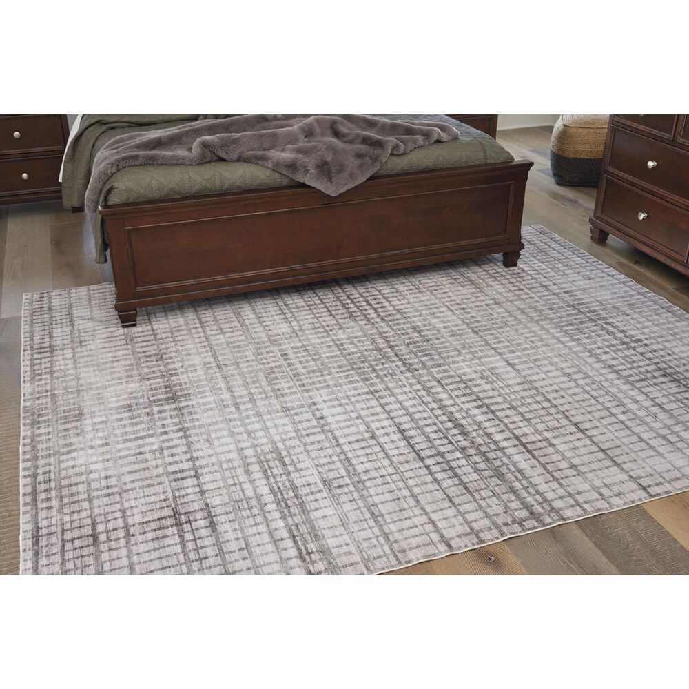 Ashley Moorhill 7&#39;7&quot; x 9&#39;8&quot; Cream and Taupe Area Rug, , large