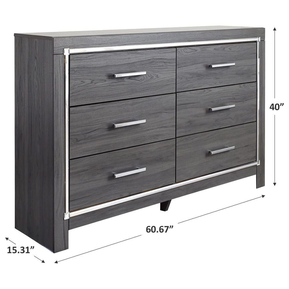Ashley Lodanna 6 Drawer Dresser in Gray, , large