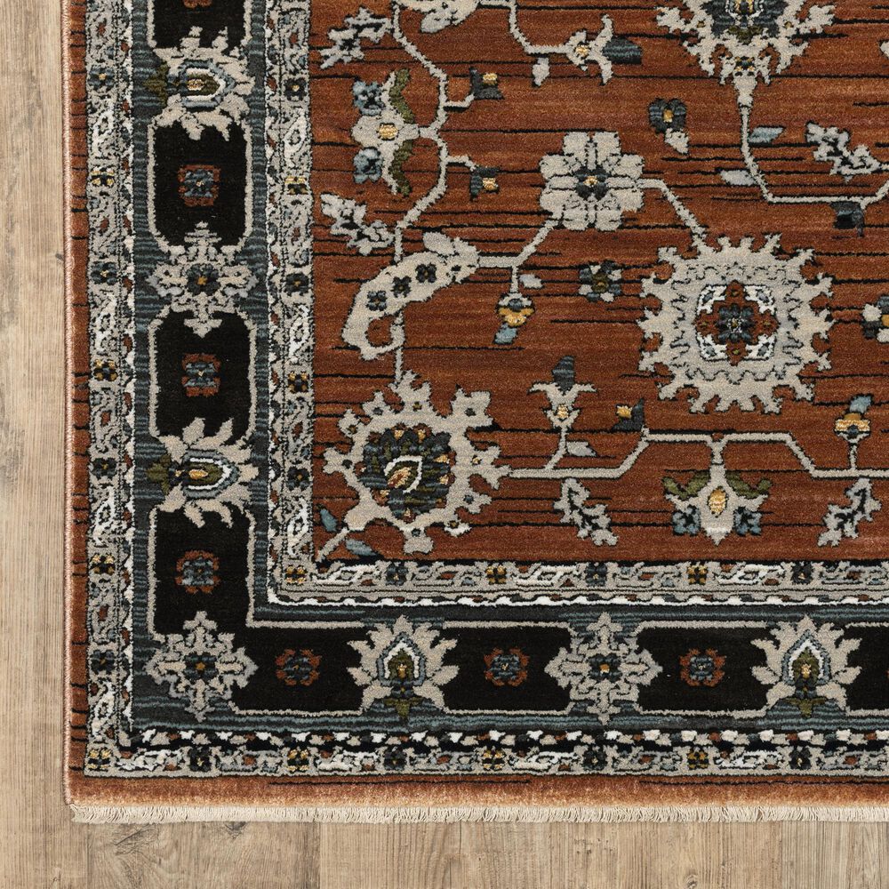 Oriental Weavers Keira Rust and Grey 9&#39;10&quot; x 12&#39;10&quot; Area Rug, , large