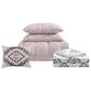 Pem America Pueblo Pleated 6-Piece Queen Bed in a Bag in Blush, , large
