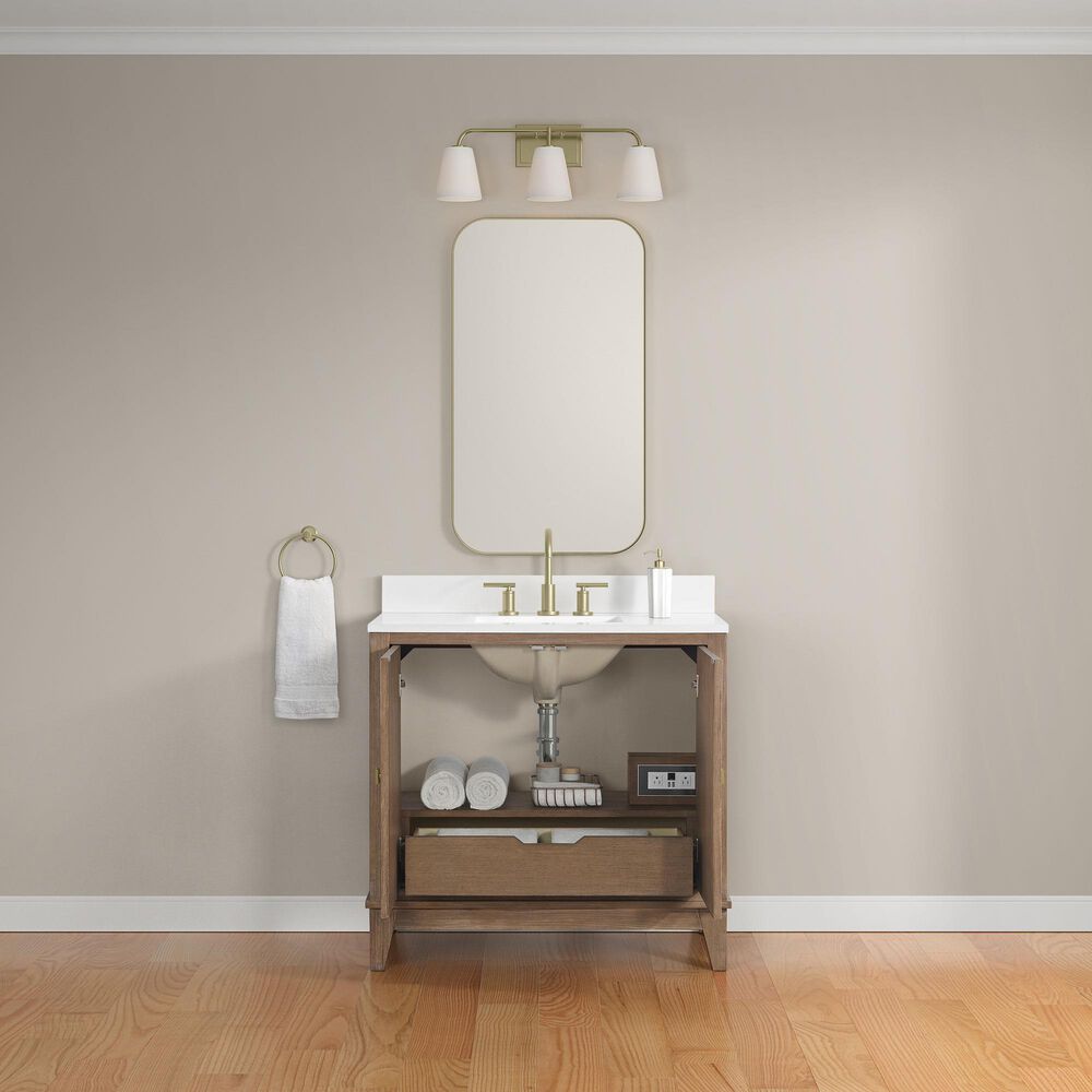 37B Kinsale 36" Single Bathroom Vanity Cabinet in Walnut Drift with White Composite Stone Top and Backsplash, , large