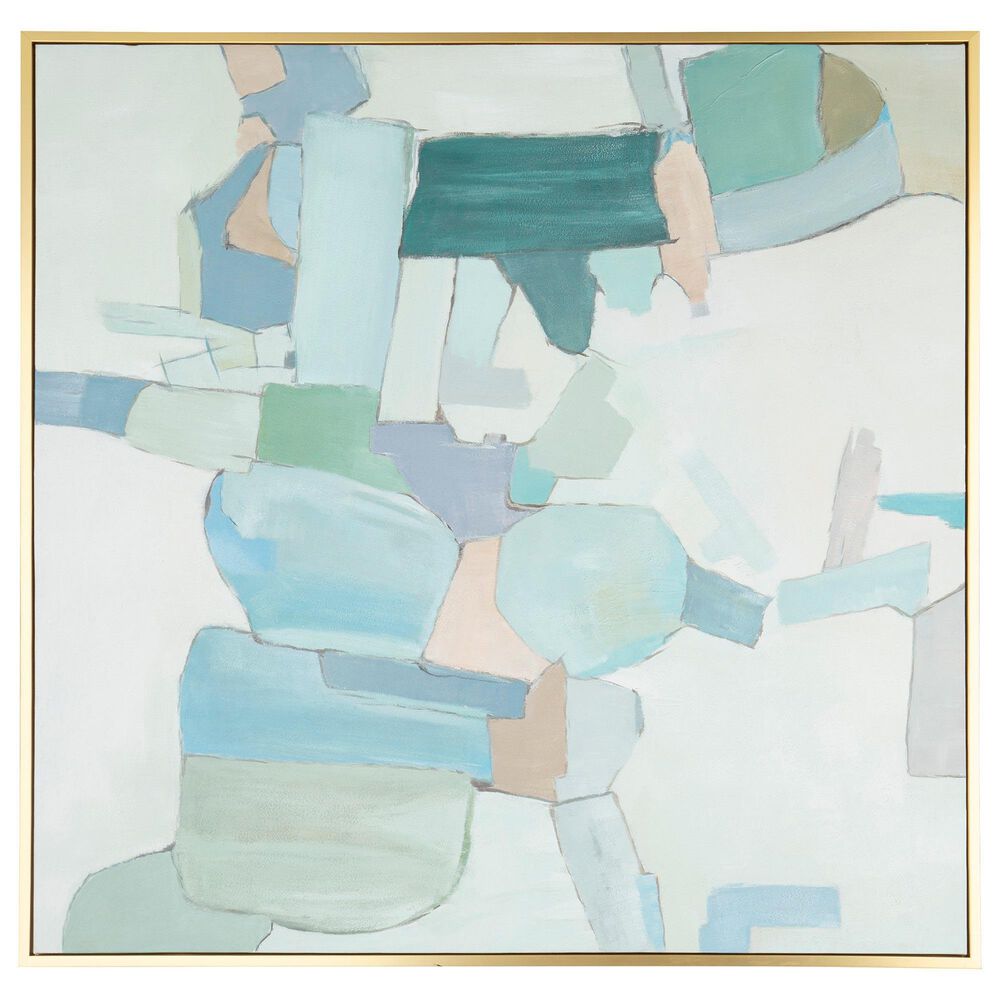 Ashley Wynburn 48" x 48" Wall Art in White, Blue and Green, , large