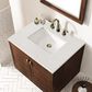 James Martin Vanities Amberly 30" Single Bathroom Vanity in Mid-Century Walnut with 3 cm Lime Delight Quartz Top and Rectangular Sink, , large
