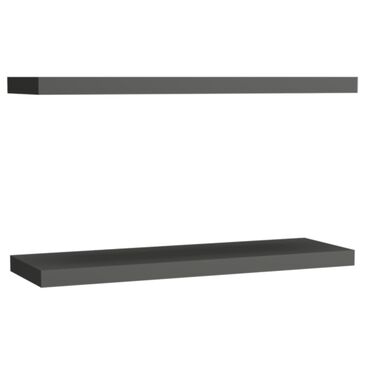 Hearth and Haven Ecco32" Floating Wall Shelf with Concealed Mounting in Gray (Set of 2), , large