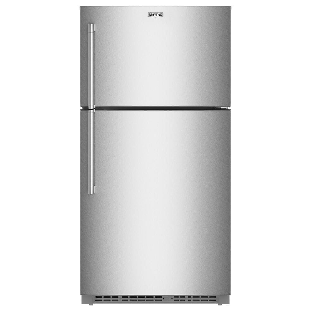 Maytag 21 Cu. Ft. Top Freezer Refrigerator with Garage Mode in Fingerprint Resistant Stainless Steel, , large