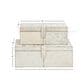 Maple and Jade 2-Piece Handmade Cowhide Storage Decorative Box Set in Silver, , large
