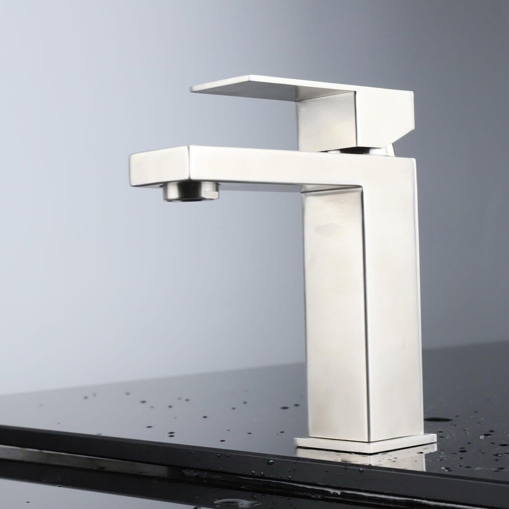 Lexora Home Monte Single Hole Bathroom Faucet in Satin ...
