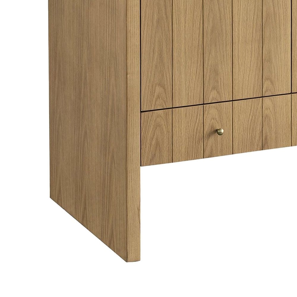 James Martin Vanities Hudson 36&quot; Single Bathroom Vanity in Light Natural Oak with 3 cm White Zeus Quartz Top and Rectangular Sink, , large