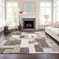 Dalyn Rug Company Portico PO3 Brown 8" x 10" Area Rug, , large