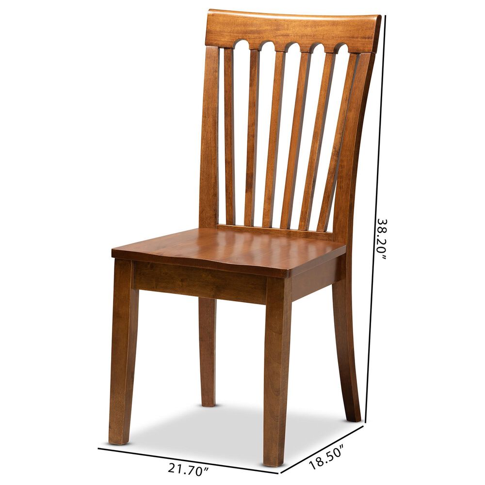 Baxton Studio Minette Side Chair in Walnut Brown (Set of 2), , large