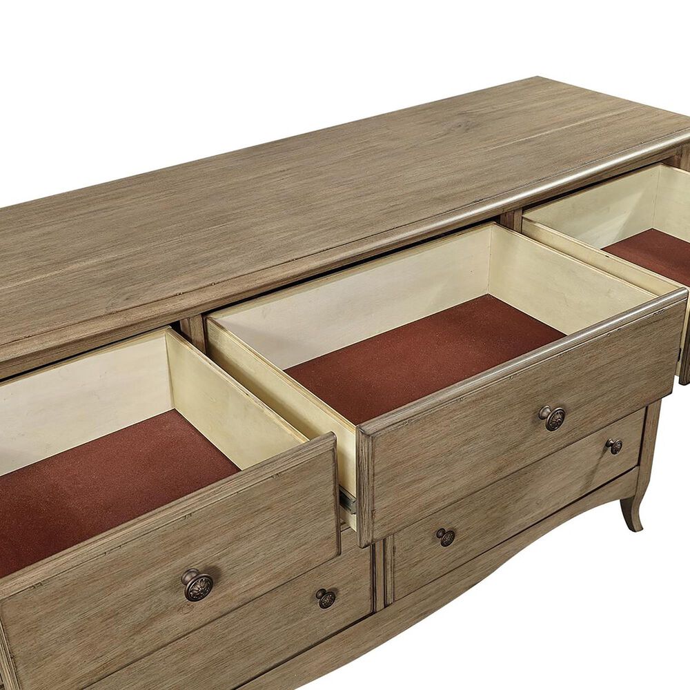 Riva Ridge Provence 7 Drawer Dresser with Mirror in Patine, , large