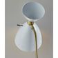 Adesso Oscar Floor Lamp in White and Antique Brass, , large