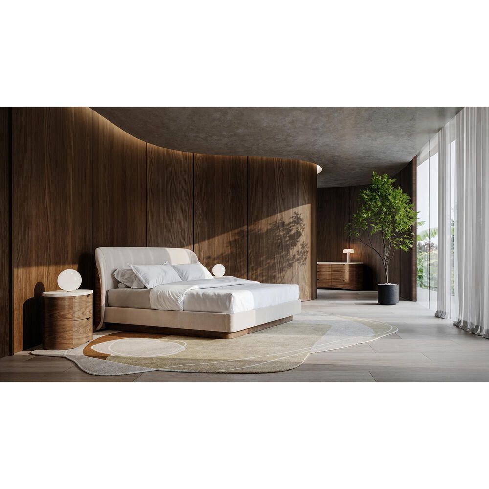 Caracole Fleur Queen Upholstered Bed in Porcini, , large