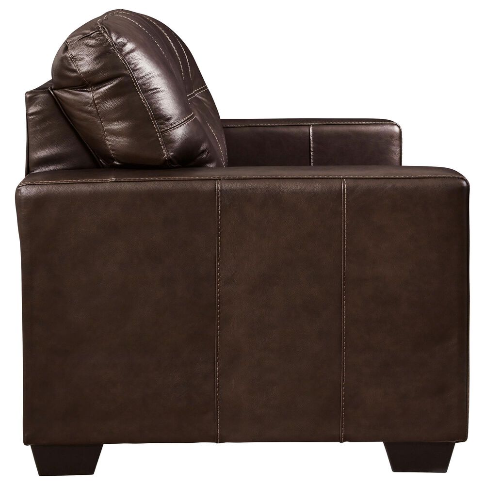 Ashley Santorine Stationary Sofa and Loveseat Set in Dark Brown, , large