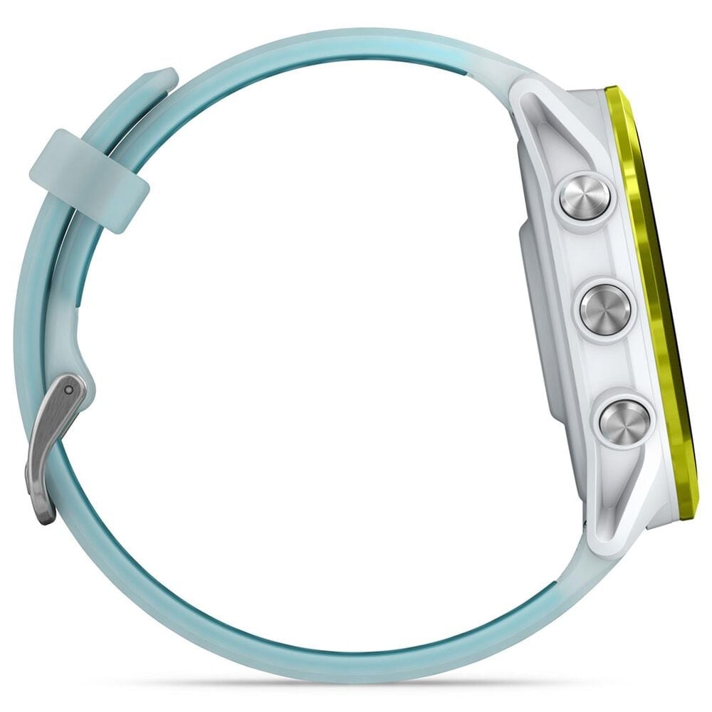 Garmin Forerunner 570 47mm Amp Yellow Aluminum Case with Translucent Whitestone and Turquoise Band, , large