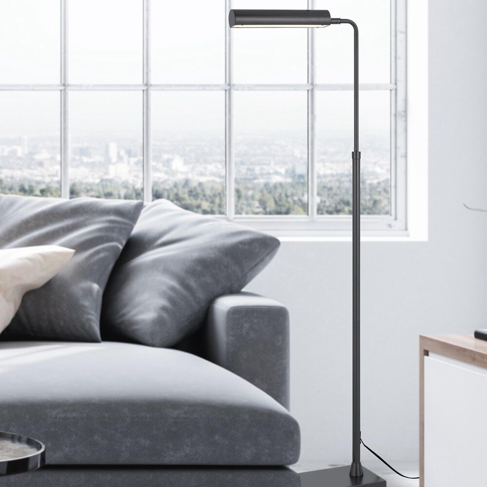 Cal Lighting Delray Floor Lamp in Charcoal Grey, , large
