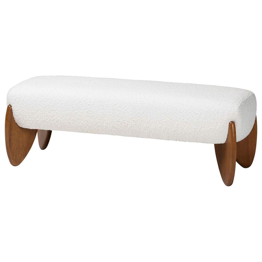 Baxton Studio Vinicio Accent Bench in Cream, , large
