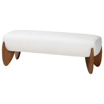 Baxton Studio Vinicio Accent Bench in Cream, , large