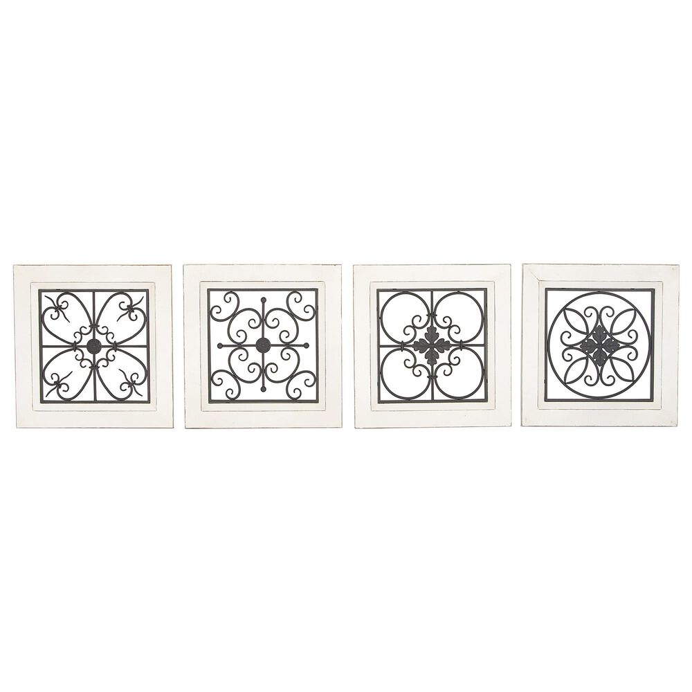 Maple and Jade 17" x 17" Farmhouse Wall Decor in Black (Set of 4), , large