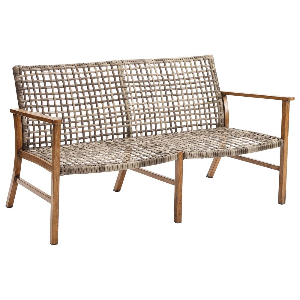 Crosley Furniture Ridley Patio Loveseat in Distressed Gray, , large
