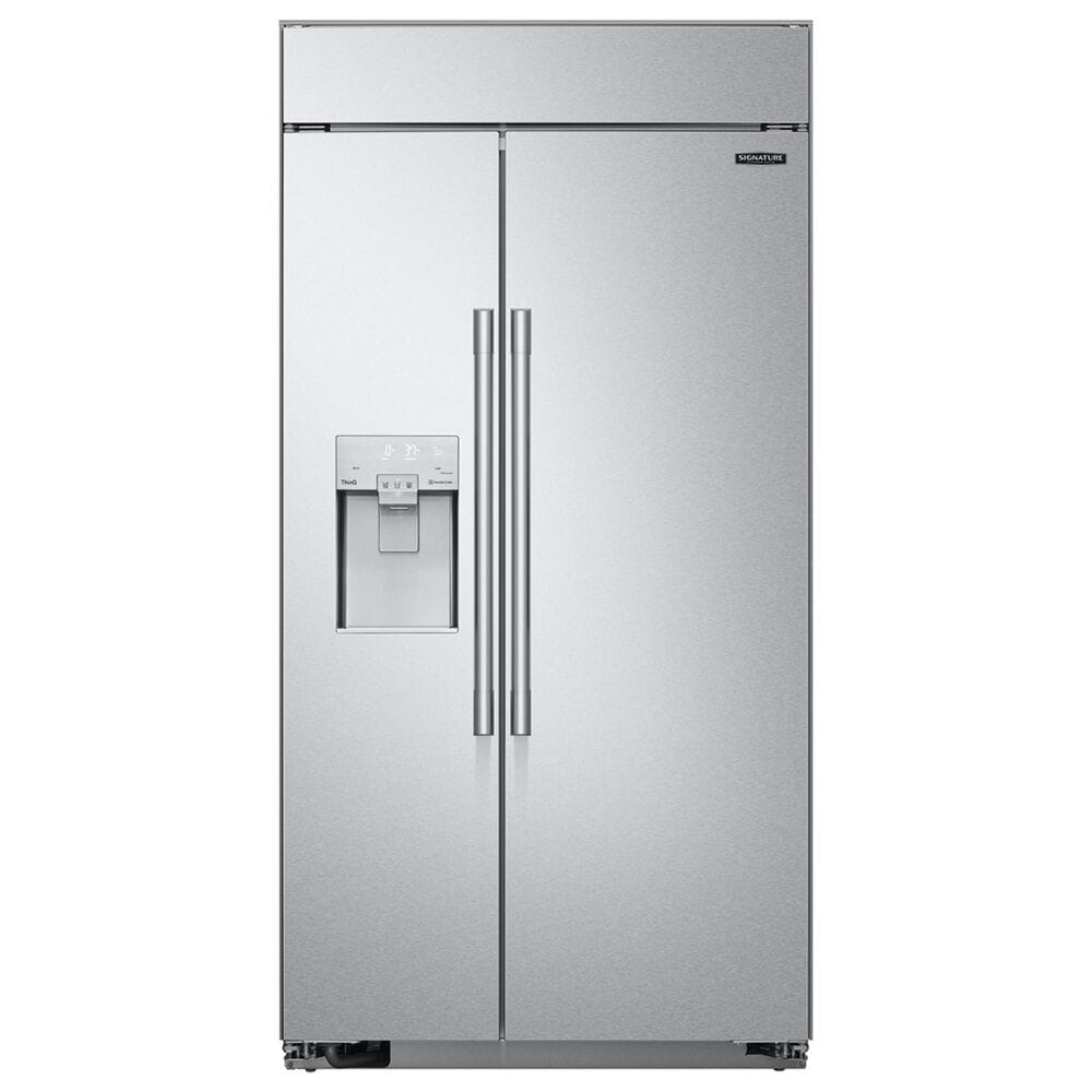 Signature Kitchen Suite 25.6 Cu. Ft. Built-in Side-By-Side Refrigerator in Stainless Steel, , large