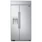 Signature Kitchen Suite 25.6 Cu. Ft. Built-in Side-By-Side Refrigerator in Stainless Steel, , large