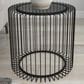 Maple and Jade Open Wire Frame End Table in Matte Black, , large