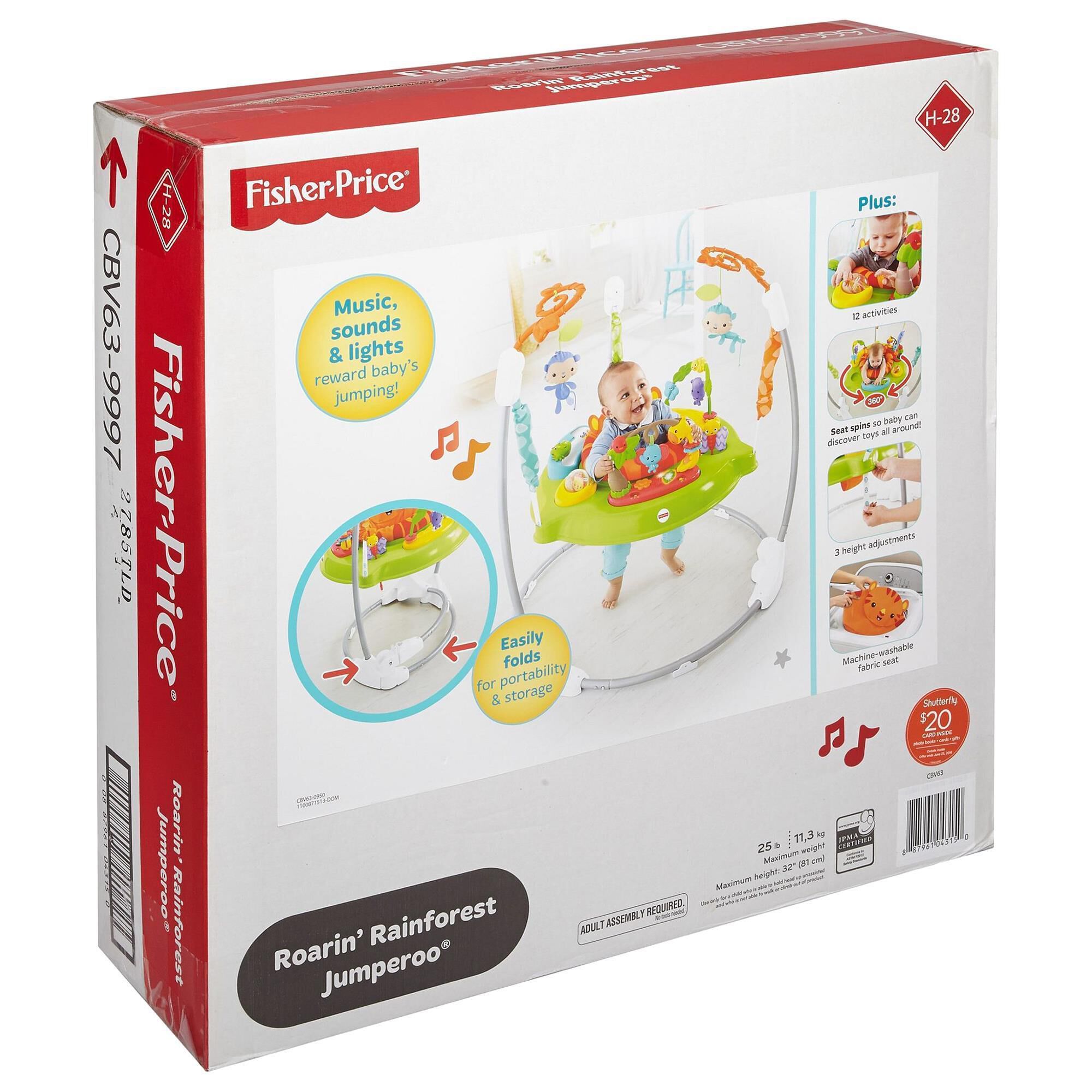 fisher price roarin rainforest jumperoo