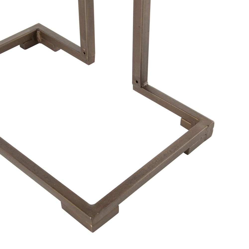 Four Hands Acid Etch C Table in Acid Etched Aged Brass, , large