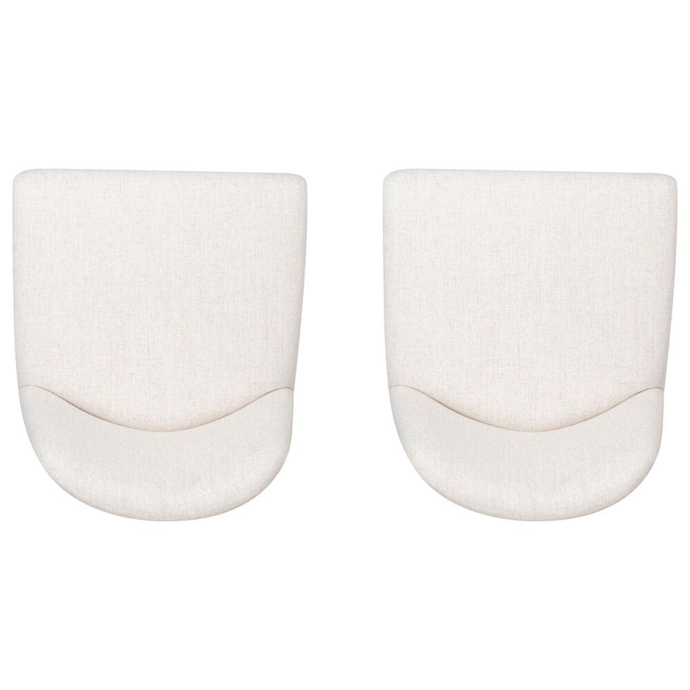 Linon Home Decor Tucker Side Chair with Cream Cushion in Natural Brown (Set of 2), , large