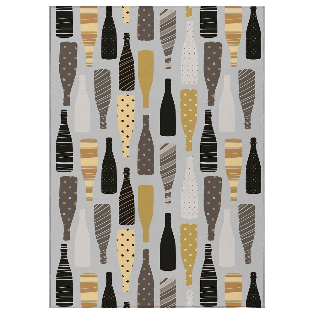 Dalyn Rug Company Kendall KE12 8" x 10" Silver Area Rug, , large