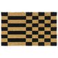Balta Rugs Checkerboard Stripe Black 1"6" x 2"6" Door Mat, , large