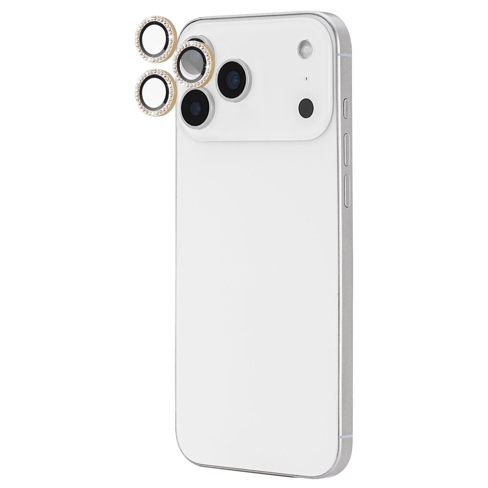 Kate Spade Aluminum Ring Camera Lens Glass Protector for Apple iPhone 17 Pro/17 Pro Max Set in Stone Gold, , large