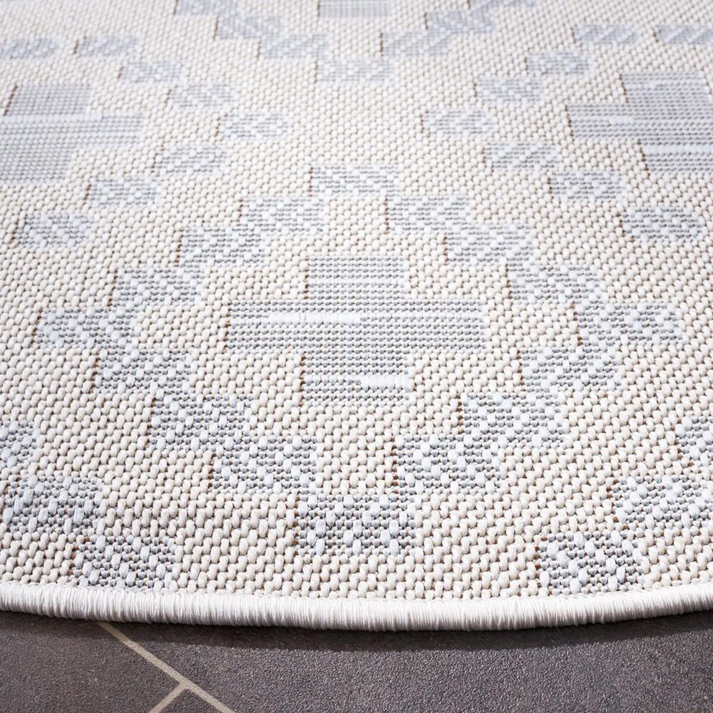 Safavieh Martha Stewart Cyprus Southwestern 6&#39;7&quot; Round Ivory and Grey Area Rug, , large