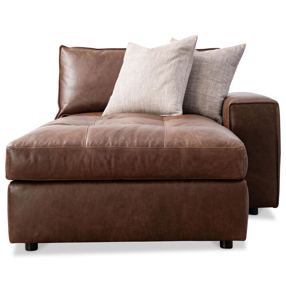 Bernhardt Nest 6-Piece Stationary Right Facing Sectional with Ottoman in Brown, , large