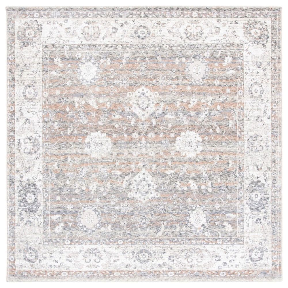 Safavieh Webster WBS326G 6"7" Square Grey and Beige Area Rug, , large