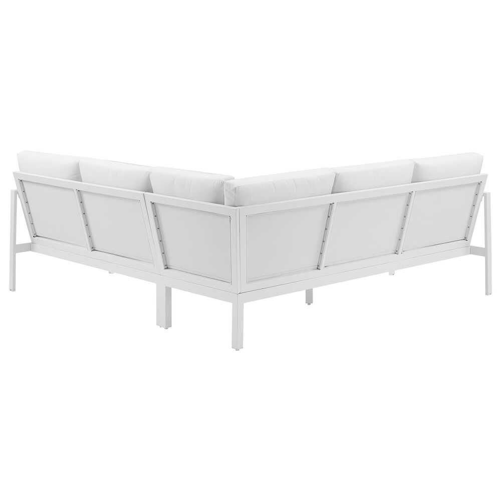 Linon Home Decor Holland 2-Piece Outdoor Sectional Sofa in White, , large