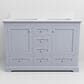 Lexora Home Dukes 48" Double Bathroom Vanity in Dark Grey with 2 cm White Quartz Top and Rectangular Sinks, , large