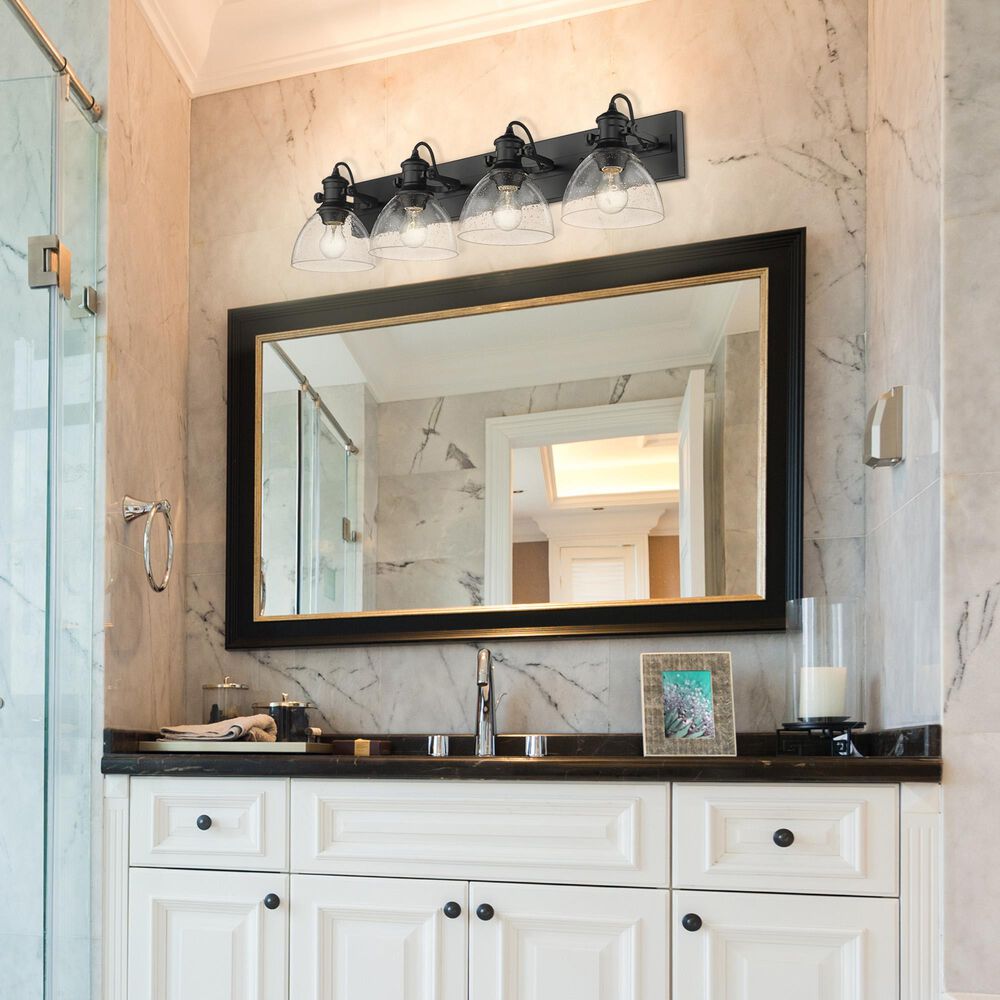 Golden Lighting Hines 4-Light Bath Vanity in Matte Black, , large