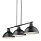 Golden Lighting Duncan 3-Light Linear Pendant in Matte Black, , large
