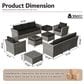 HOMLUX 12-Piece Patio Conversation Set in Black, , large