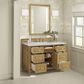 James Martin Vanities Lorelai 48" Single Vanity in Light Natural Oak with 3 CM Carrara White Marble Top, , large